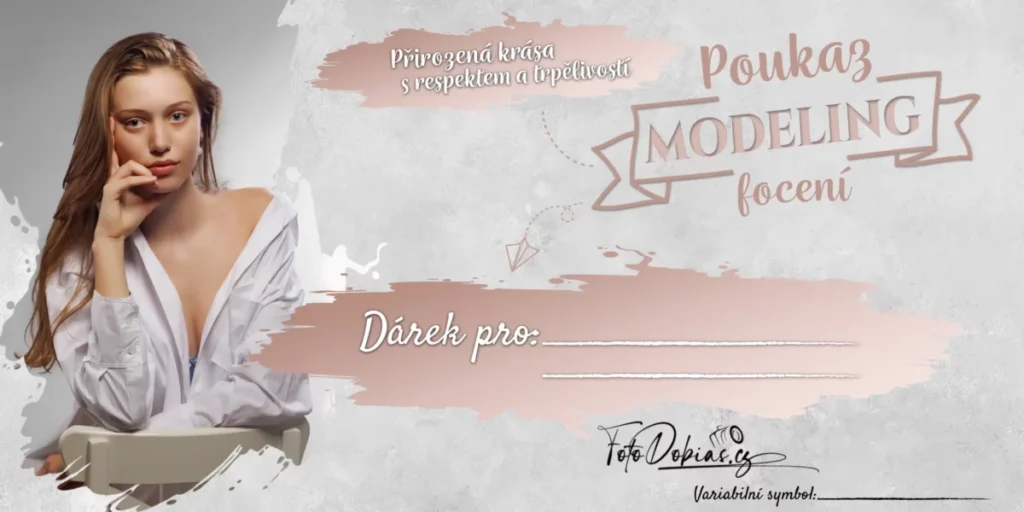 Dárkový poukaz na modelingové focení s profesionálním fotografem pro modeling